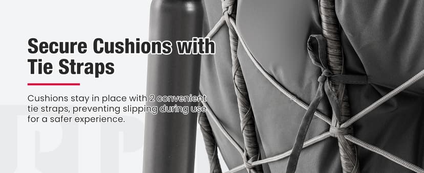 Pamapic Double Egg Chair wth Stand, 700 LBS Loveseat Rattan Swing Chair, UV Resistant Cushions with Armrests and Headrest, Thick Steel Frame Hammock Swing for Outdoor, Patio, Indoor(Grey)