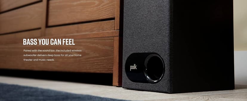 Polk Audio Signa S3 Sound Bar for TV & Wireless Subwoofer with Built-in Chromecast & Google Assistant, Low-Profile Design, Works with 8K, 4K & HD TVs, Bluetooth and Wireless Streaming