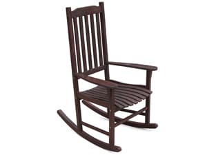Tranquillo Oasis Wooden Rocking Chair for Patio, Porch, or Indoor Use – Classic Acacia Wood Rocker with Sturdy Frame, Comfortable Slatted Seat, Smooth Rocking Motion – Farmhouse Outdoor Chair
