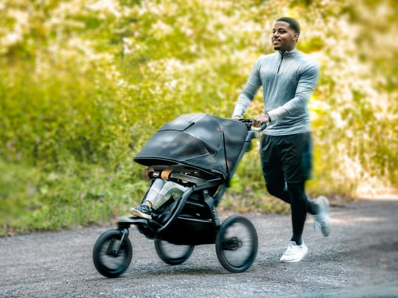 Chicco TRE® Jogging Stroller, All-Terrain Stroller, Compatible with Chicco Infant Car Seats (not Included), Baby Travel Gear | Galaxy/Black