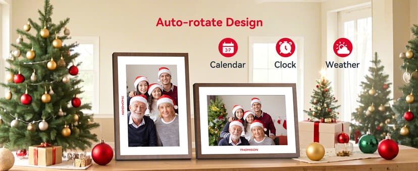 Digital Picture Frame with 4000mAh Battery, Digital Photo Frame WiFi with 32 GB, HD IPS Touch Screen, Auto-Rotate, Slideshow, Share Photos/Videos from Phone by App (10.1Inch Battery)