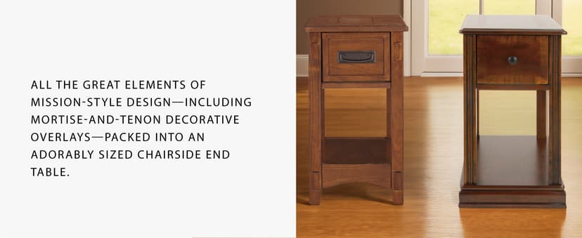 Signature Design by Ashley Breegin New Traditional Wooden Chair Side End Table with 1 Drawer and 1 Fixed Shelf, Brown