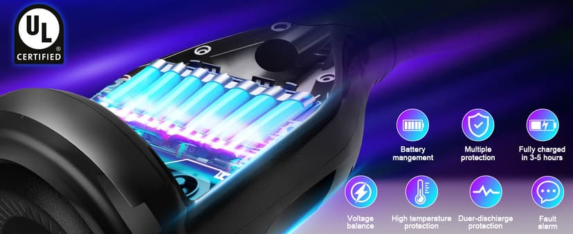 Self Balancing Scooters with Bluetooth & Corlorful LED Lights, Gifts for Kids & Adults & Girls & Boys, for All Ages