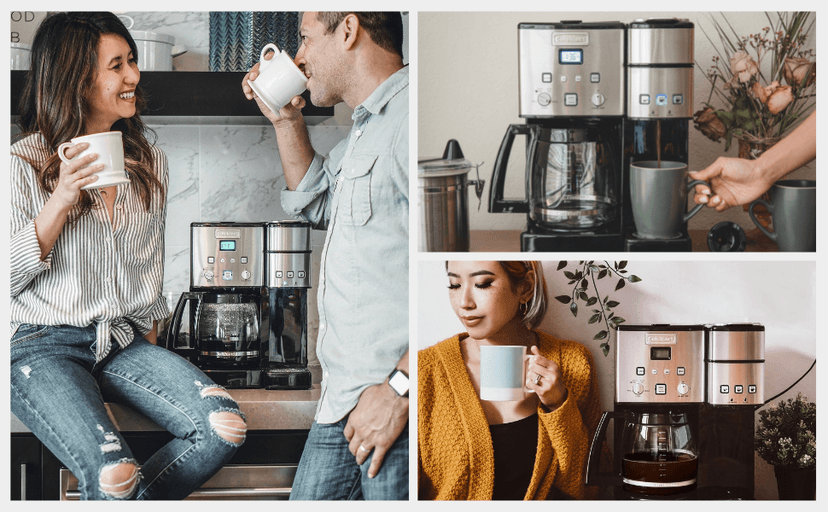 Cuisinart Single Serve + 12 Cup Coffee Maker, Offers 3-Sizes: 6-Ounces, 8-Ounces and 10-Ounces, Stainless Steel, SS-15P1