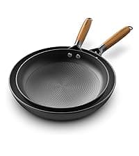 imarku Non Stick Frying Pans - 8 inch & 10 inch Frying Pan Nonstick Set, Honeycomb Lock Oil Cast Iron Skillets, Dishwasher Safe, Induction Compatible, Detachable Handle Pans, Best Gifts