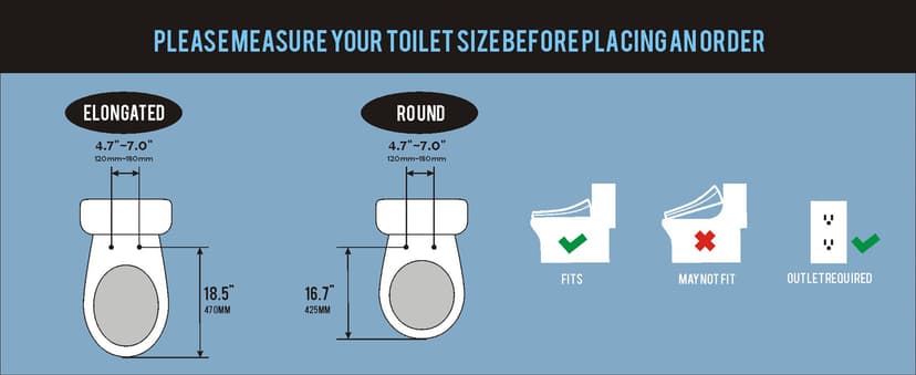 Upgrade Smart Bidet Toilet Seat Elongated, Electronic Heated Bidet with Adjustable Warm Air Dryer, Unlimited Warm Water, Night Light, Slow Closed Toilet Seat & Lid, Remote Control