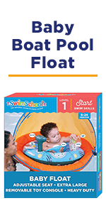 SwimSchool Infant Baby Pool Floats, Free Swimming, Super Buoyant – Ages 6-24 Months – Multiple Colors/Styles – Adjustable Canopies and Seats, Splash & Play Baby Floaties