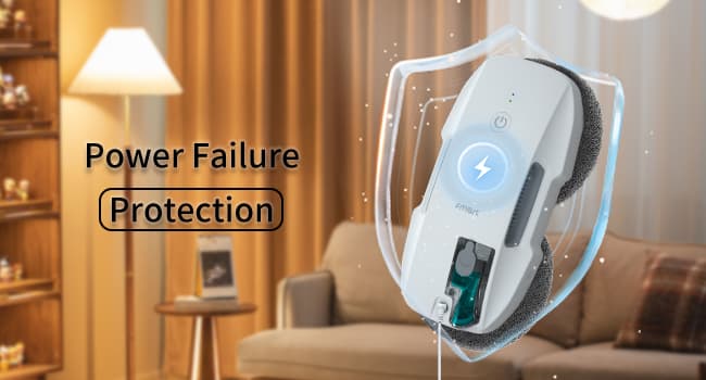 FMART T9Pro Window Cleaning Robot, Ultrasonic Atomization Intelligent Water Spray, 3800PA Suction Power, AI Intelligent Path Planning, Edge Detection Technology, Remote Control Robot Window Cleaner