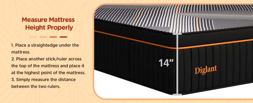 DIGLANT King Mattress,14 Inch Plush Hybrid Mattress, Black Memory Foam with Individually Pocket Coils Mattress King Size in Box, Euro Top Mattress for Pressure Relief,Balanced Support, 76"*80"