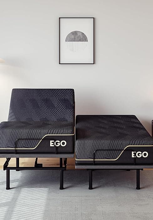 EGOHOME 14 inch Firm Queen Mattress, Memory Foam Mattress with Cooling Cover, Bed in a Box, CertiPUR-US Certified, Breathable and Supportive, Made in USA, 60x80x14 Black