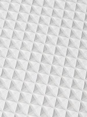 Creative Scents Fabric White Shower Curtain for Bathroom - Spa, Hotel Luxury Matt Waffle Weave Square Design, Water Repellent, 230 GSM Weighty Cloth, 72" x 72" for Decorative Bathroom Curtains