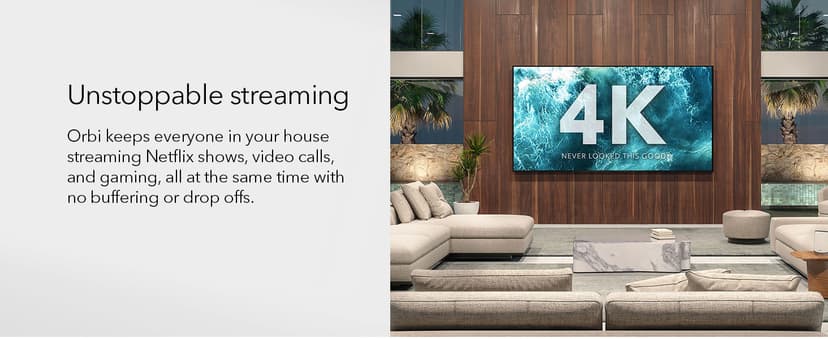 NETGEAR Orbi Whole Home Tri-Band WiFi 6 Mesh Network System (RBK752P) – Router with 1 Satellite Extender, Security Features, Coverage up to 5,000 sq. ft., 75 Devices, AX5200 802.11ax (Up to 5.2Gbps)