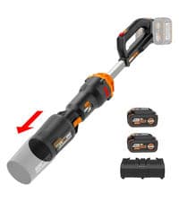 WORX 20V Cordless Leaf Blower WG547, Electric Blower, Powerful Turbine Fan Technology, 2-Speed Control, for One-Hand Operation, PowerShare – 1pc 2.0 Ah Battery and 1pc 0.4 A Charger Included