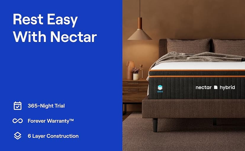 Nectar Premier Copper Hybrid King Mattress 14 Inch - Medium Firm Memory Foam - Steel Springs - Dual Action Cooling Technology - 365-Night Trial - Forever Warranty White
