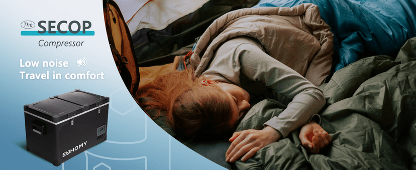 EUHOMY 12 Volt Refrigerator, 69QT Electric Cooler Powered by SECOP, Dual Zone Car Refrigerator -4℉~68℉, 12V Fridge 12/24V DC 110-240V AC, Portable Freezer for Camping, Travel, Boat