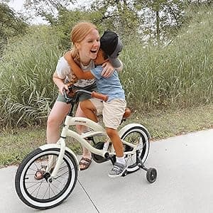 JOYSTAR 12 14 16 Inch Kids Cruiser Bike for Ages 2-7 Years Old Girls & Boys, Children's Bicycle with Training Wheels, Coaster Brake, Fenders & Adjustable Seat