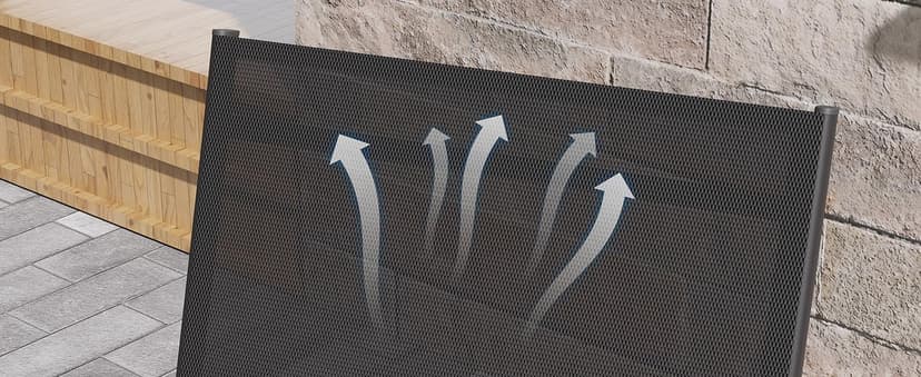 Shintenchi 3 Piece Outdoor Rocking Bistro Set, Textilene Fabric Small Patio Furniture Set, Front Porch Rocker Chairs Conversation Set with Table for Lawn, Garden, Balcony, Poolside (Black)