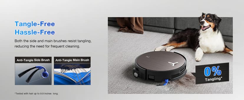 ECOVACS DEEBOT X11 OmniCyclone Robot Vacuum and Mop, PowerBoost Charging, OZMO Roller 2.0 Instant Self-Washing Mop, 19,500Pa Suction, Bagless OmniCyclone Station, AIVI 3D Smart Navigation