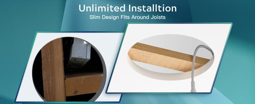 FREELICHT 24 Pack 6 Inch 5CCT Ultra-Thin LED Recessed Ceiling Light with Junction Box, 2700K/3000K/3500K/4000K/5000K Selectable, 1050LM Brightness, Dimmable Canless Wafer Downlight, 12WEqv110W-ETL&FCC