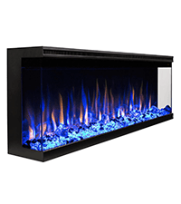 Touchstone Smart Electric Fireplace-The Sideline 50" Wide-in Wall Recessed - 30 Realistic Ember Color/Flame Options - 1,500W Heater w/Thermostat - Log & Crystal Hearth Options - Alexa/WiFi Enabled