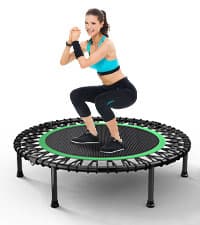 HYD-Parts 40" 48" Mini Trampoline for Adults and Kids Exercise Rebounder with Adjustable Bar Fitness Trampoline Indoor Max Load 330 440lbs