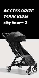 Baby Jogger City Tour 2 Ultra-Compact Carry-On Approved Travel Stroller in Pitch Black Lightweight Easy Fold Ideal for Traveling and Everyday Adventures