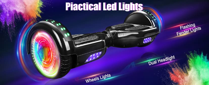 Self Balancing Scooters with Bluetooth & Corlorful LED Lights, Gifts for Kids & Adults & Girls & Boys, for All Ages