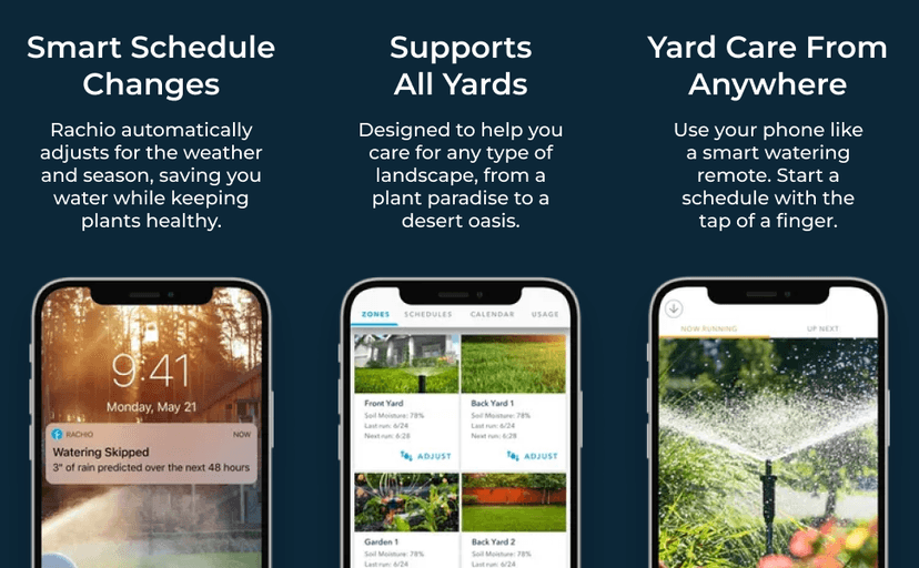 Rachio 3: 8 Zone Smart Sprinkler Controller (Simple Automated Scheduling + Local Weather Intelligence. Save Water w/ Rain, Freeze & Wind Skip), App Enabled, Works w/ Alexa, Fast & Easy Install
