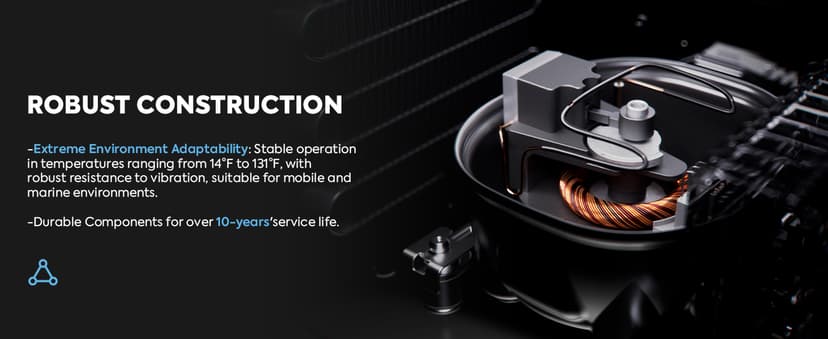 ICECO VL45 Portable Refrigerator with Battery, 47Qt/45L 12 Volt Refrigerator with SECOP, 0°-50°F 12v Fridge Freezer, 12/24VDC 110-240VAC, Electric Cooler for Car, RV, Camping| With 250Wh Battery