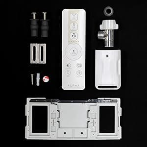 ALPHA BIDET iX Pure Bidet Toilet Seat in Elongated White | Ultra Low Profile | Endless Warm Water | Arced Stainless Steel Nozzle | Blue LED Nightlight | Dryer