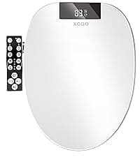 Electric Bidet Toilet Seat Elongated, Heated Toilet Seat, Instant Warm Water, Warm Air Dryer, Rear Feminine and Oscillating Washing, Wireless Remote, Night Light, Slow Close Lid, LED Display