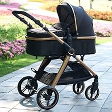2 in 1 Baby Stroller, Convertible Bassinet Pushchair for Infants and Newborns 0-36 Months