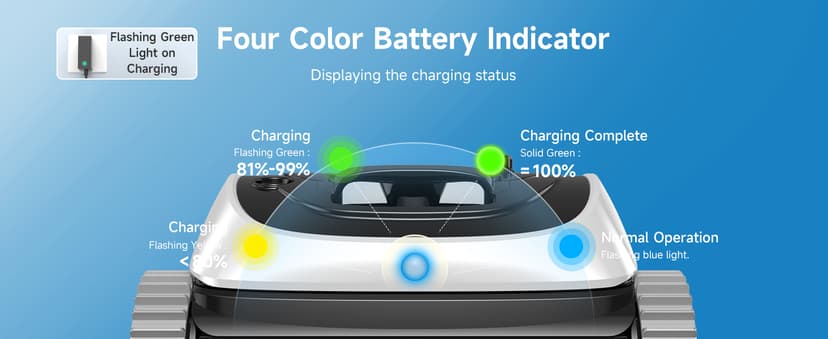 (2025 Upgrade) WYBOT C1 Robotic Pool Vacuum for Inground Pools, 150min Runtime Cordless Pool Cleaner, 4-in-1 Wall & Waterline Cleaning Up to 1,614Sq.ft, Smart Navigation, App Support