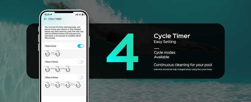 WYBOT S2 Cordless Robotic Pool Cleaner, Smart Navigation Inground Pool Vacuum Lasts 180 Mins, Wall Climbing & Waterline Cleaning for Pools up to 3229 Sq.ft, Switch/App Mode, Dual Filtration