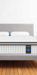 Inofia Twin Mattress, 10 Inch Hybrid Innerspring Single Mattress Cool Twin Bed Supportive & Pressure Relief, Breathable Soft Knitted Fabric Cover, Medium Firmness