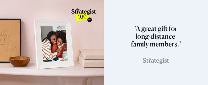 AURA Walden 15" WiFi Digital Picture Frame | Wirecutter's Best Digital Frame for Gifting | Send Photos from Your Phone | Quick, Easy Setup in Aura App | Free Unlimited Storage | Ink with White Mat