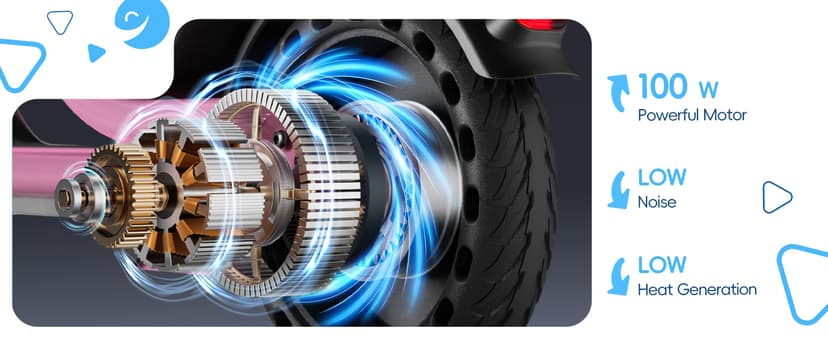 Hiboy JoyHaul Electric Scooter for Kids, Ages 4-10 – LED Neon Lights, 100W Brushless Motor, 56.16Wh Battery, Under-Seat Storage & Safety Brake