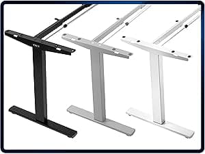 VIVO Electric 60 x 24 in Standing Desk, Memory Height Adjustment, 1B Series, One-Piece Black Top, Black Frame, DESK-KIT-1B6B