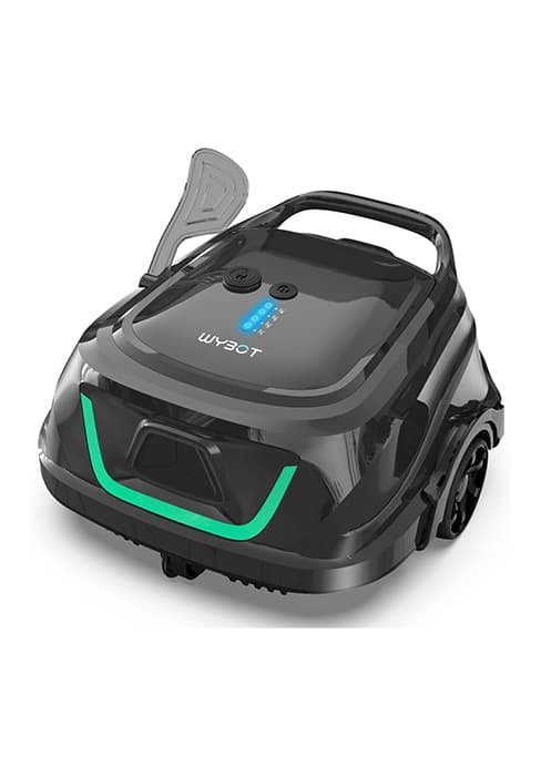 WYBOT C1 Robotic Pool Vacuum for Inground Pools, 150min Runtime Cordless Pool Cleaner up to 1,614Sq.ft, Wall & Waterline Cleaning, 4-in-1 Smart Navigation, App Support