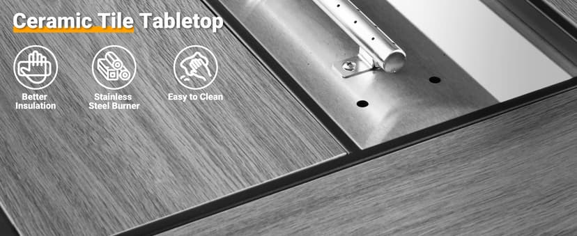 ovios 7 Pieces Patio Furniture Set, Outdoor Wicker Sofa Couch with Swivel Chairs 42" Fire Pit Table, All Weather High Back Modern Conversation Sets, Brown Rattan, Orange Red