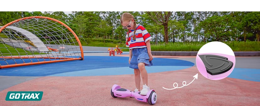 Gotrax Hoverboard with 6.5" LED Wheels & Headlight, Max 4/5 Miles Range, 6.2mph Power by Dual Brushless Motor, UL2272 Certified and 50.4Wh/65.52Wh Battery Self Balancing Scooters for 44-176lbs Kids
