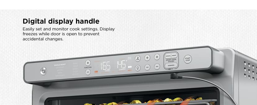 Ninja Prestige Smart XL with Pro Cook System 10-in-1 Air Fry Digital Countertop Convection Toaster Oven with Air Fry, Air Roast, Broil & Bake, Pro Cook Thermometer, 1800 Watts, Stainless Steel, DT551