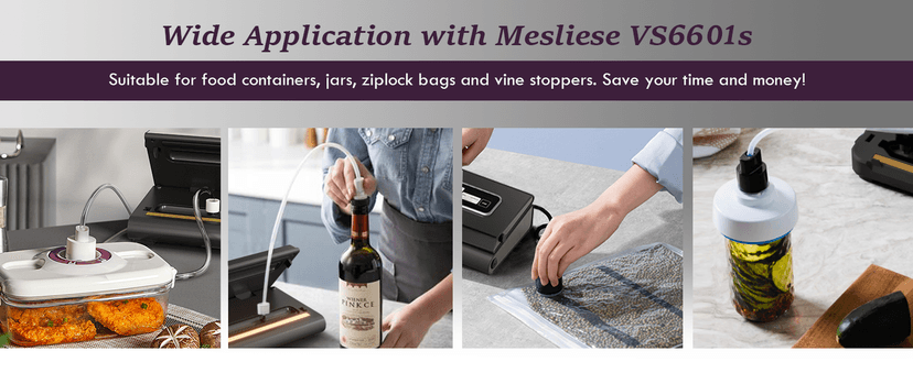 Vacuum Sealer Machine 90Kpa 6-in-1 Compact Food Vacuum Sealing Preservation System with Cutter | 2 Bag Rolls | 5 Pre-cut Bags | Dry&Moist Modes | ETL Listed (Gray)