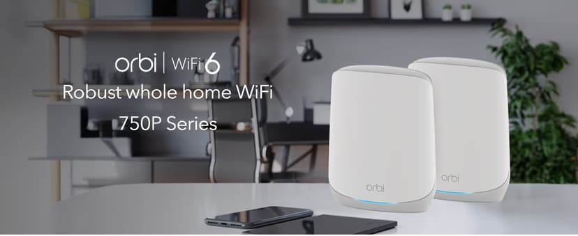 NETGEAR Orbi Whole Home Tri-Band WiFi 6 Mesh Network System (RBK752P) – Router with 1 Satellite Extender, Security Features, Coverage up to 5,000 sq. ft., 75 Devices, AX5200 802.11ax (Up to 5.2Gbps)
