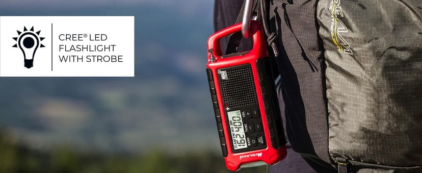 Midland ER210 NOAA Emergency Weather Radio - Compact, Crank, Weather Alerts, AM/FM Radio, Multiple Power Sources, SOS Emergency Flashlight