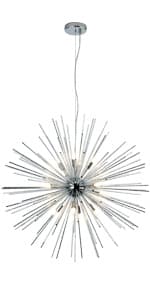 MAYNA Modern LED Pendant Light Fixture, Contemporary LED Chandelier with Irregular Ring Lights, Adjustable Modern Chandeliers for Dining Room Kitchen Entryway Living Room Bedroom, 6000K Daylight