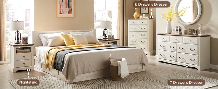 T4TREAM Nightstand with Charging Station, 18 Inch Vintage End Table with 2 Drawers for Living Room, Wood Rustic Sofa Side Table with Open Storage Shelf for Bedroom, Espresso