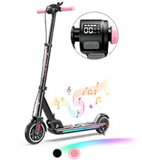 FanttikRide T9 Electric Scooter for Kids 4.3-5.6 ft, 7/10/12 MPH, LED Battery Level, Height Adjustable and Foldable, Electric Scooter for Kids, 200W Motor, Up to 40 mins