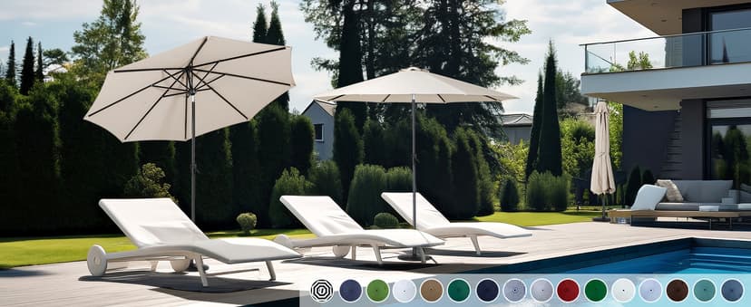 Tempera Patio Market Outdoor Table Umbrella with Auto Tilt and Crank,Large Sun Umbrella with Sturdy Pole&Fade resistant canopy,Easy to set