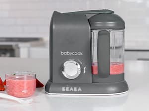 BEABA Babycook Solo 4 in 1 Baby Food Maker, Puree Steamer and Blender for Purees, Grinder with Auto Steam Cooking, Lrg Capacity 4.5 Cups 27 Servings in 20 Mins, Oat